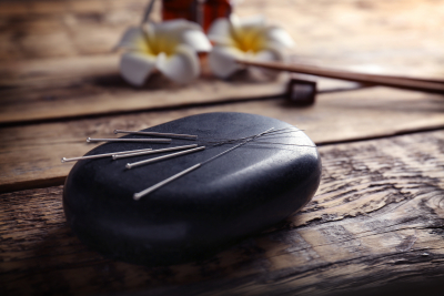 acupuncture needles with stone